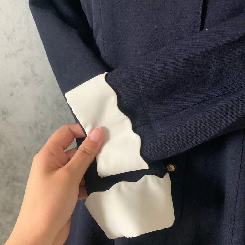 Burberry Burberry Navy Blue Wool Long Sleeve Dress Size XS / US 0-2 / IT 36-38 - 7 Thumbnail