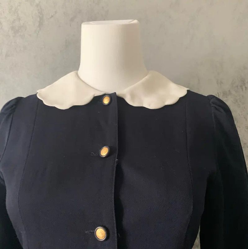Burberry Burberry Navy Blue Wool Long Sleeve Dress Size XS / US 0-2 / IT 36-38 - 3 Thumbnail