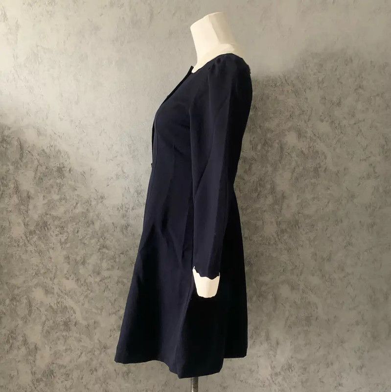 Burberry Burberry Navy Blue Wool Long Sleeve Dress Size XS / US 0-2 / IT 36-38 - 5 Thumbnail