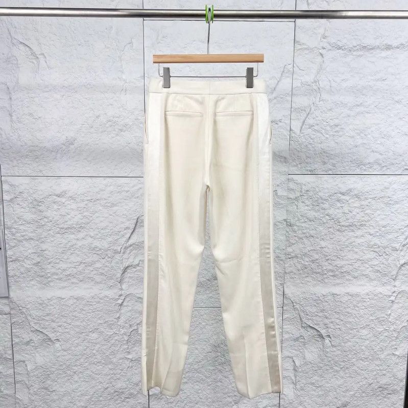 Burberry Burberry Women's White Cotton Casual Pants Size 28" / US 6 / IT 42 - 2 Thumbnail