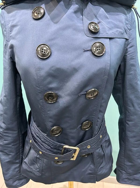 Burberry Burberry Women's Short Navy Spring Autumn Trench Coat Size S / US 4 / IT 40 - 5 Thumbnail