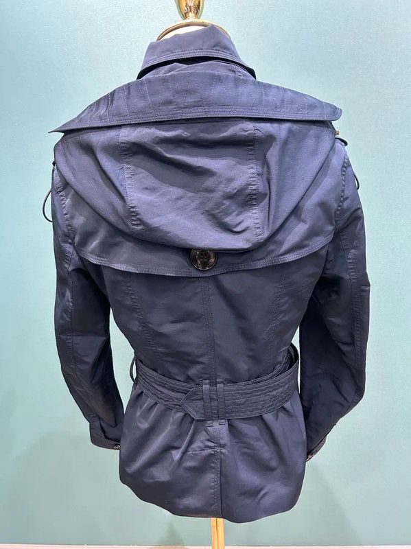 Burberry Burberry Women's Short Navy Spring Autumn Trench Coat Size S / US 4 / IT 40 - 2 Thumbnail