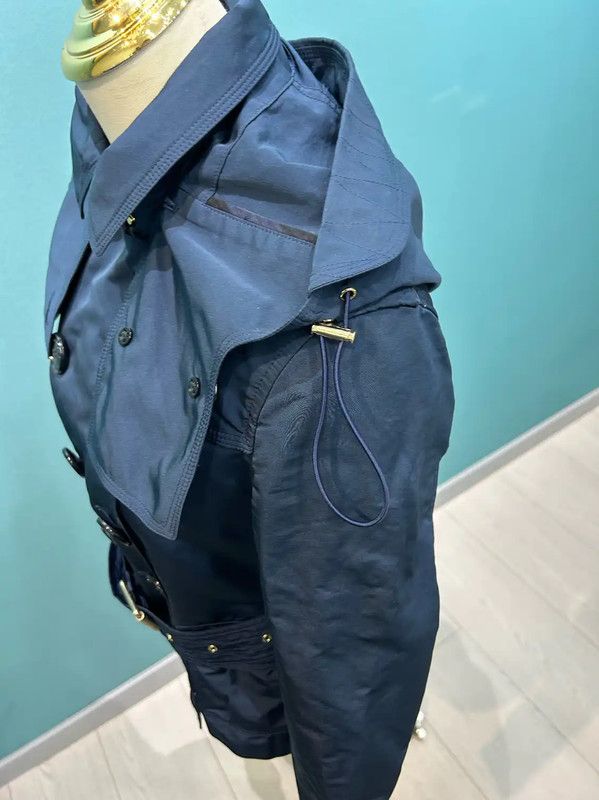 Burberry Burberry Women's Short Navy Spring Autumn Trench Coat Size S / US 4 / IT 40 - 3 Thumbnail