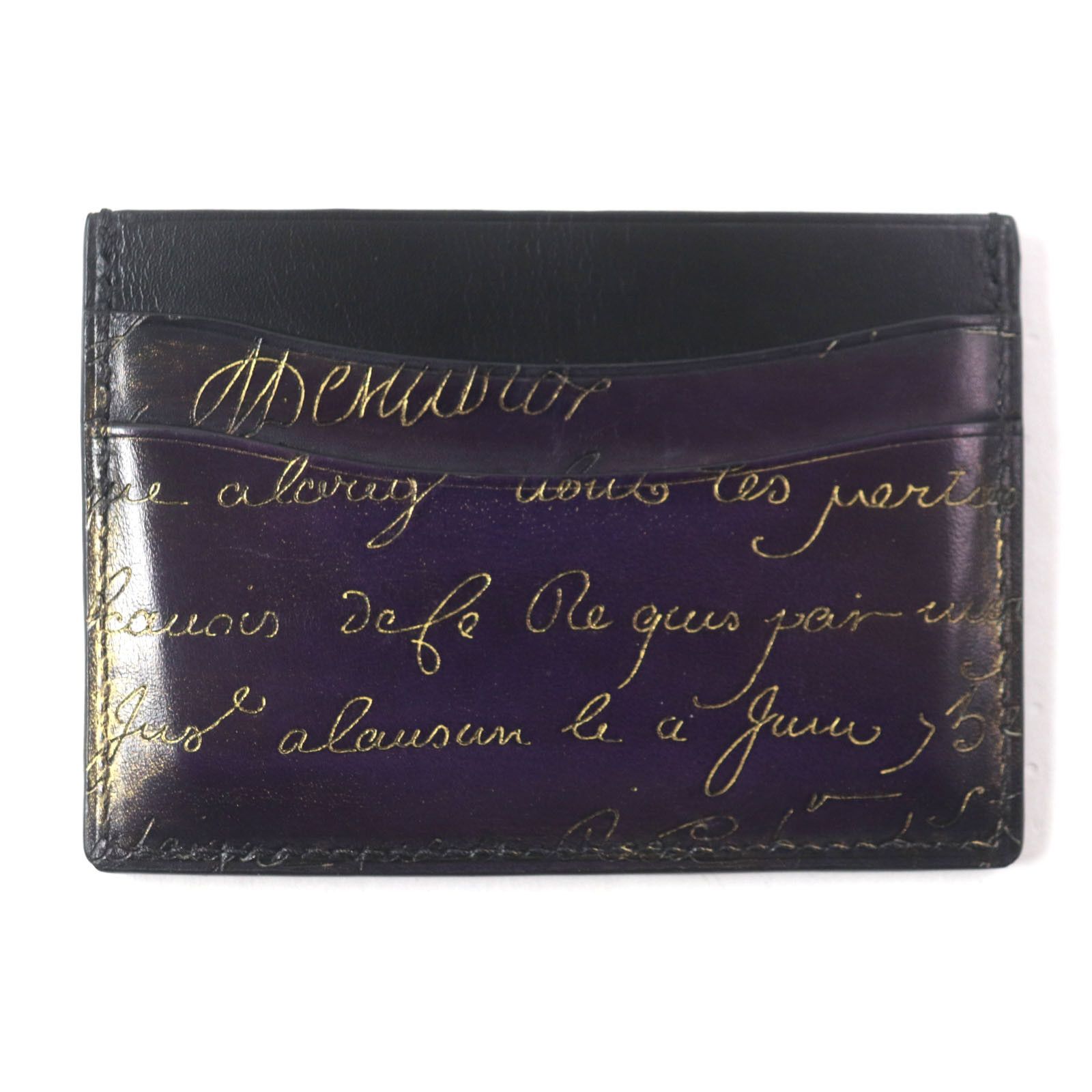 Other Other Berluti BANBOU Calligraphy Golden Patine Leather Card Case Leather Card Case DUTY FREE for USA Size ONE SIZE - 3 Thumbnail