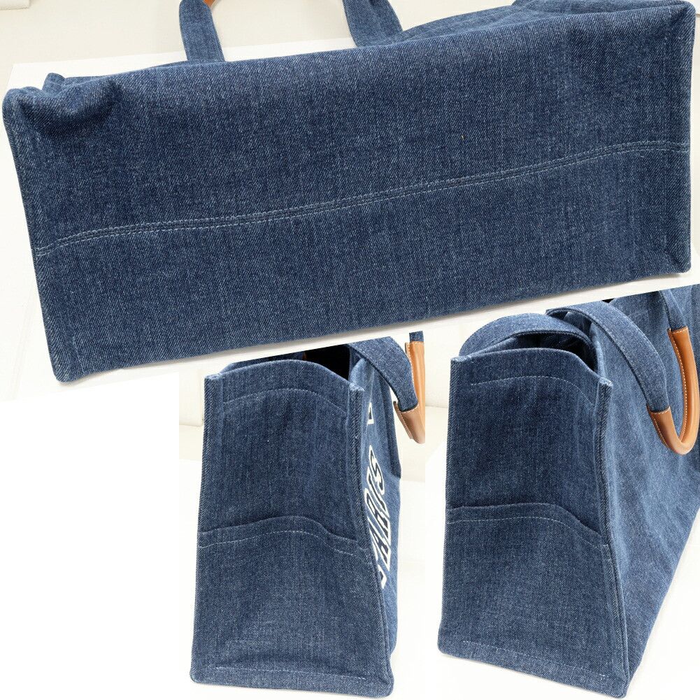 Celine Celine Celine Cabas Denim Canvas 2way Bag Denim Shoulder Bag 196762EF7.07AT DUTY FREE for USA Size ONE SIZE - 5 Thumbnail