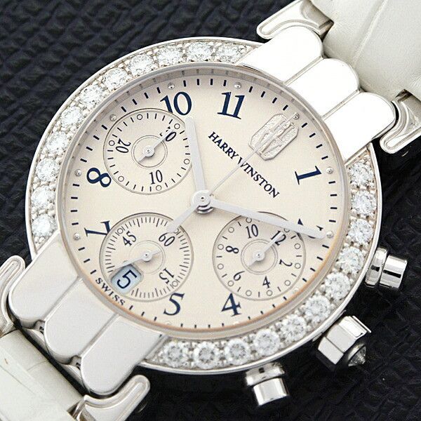 Harry Winston Harry Winston Harry Winston White Gold Premier Chronograph Watch 200UCQ32WLWD Calfskin Quartz 200UCQ32WLWD DUTY FREE for USA Size ONE SIZE - 9 Thumbnail