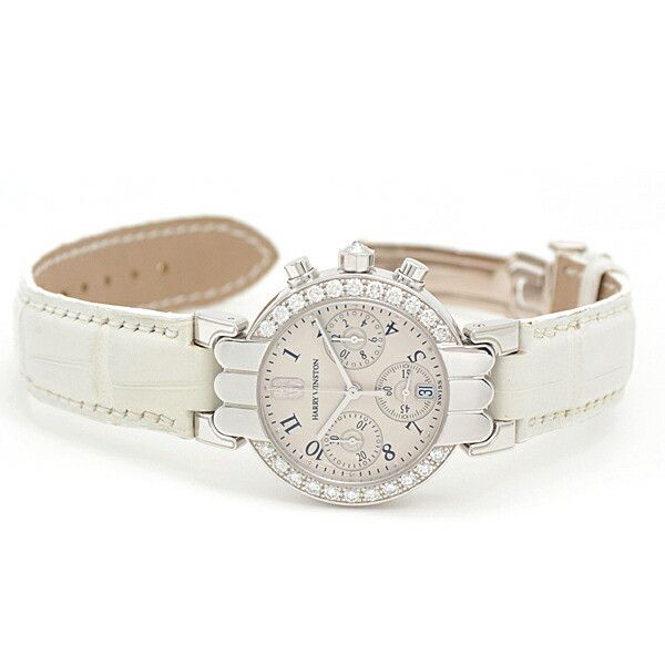 Harry Winston Harry Winston Harry Winston White Gold Premier Chronograph Watch 200UCQ32WLWD Calfskin Quartz 200UCQ32WLWD DUTY FREE for USA Size ONE SIZE - 2 Thumbnail