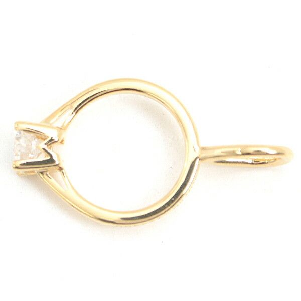 Harry Winston Harry Winston Harry Winston 18K Yellow Gold HW Ring Diamond Pendant Leather Pendant DUTY FREE for USA Size ONE SIZE - 2 Thumbnail