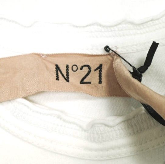 Other Other N°21 Logo Print Cotton Sleeveless T-shirt Cotton T-Shirts 22SW-F101-4203 DUTY FREE for USA Size ONE SIZE - 4 Thumbnail
