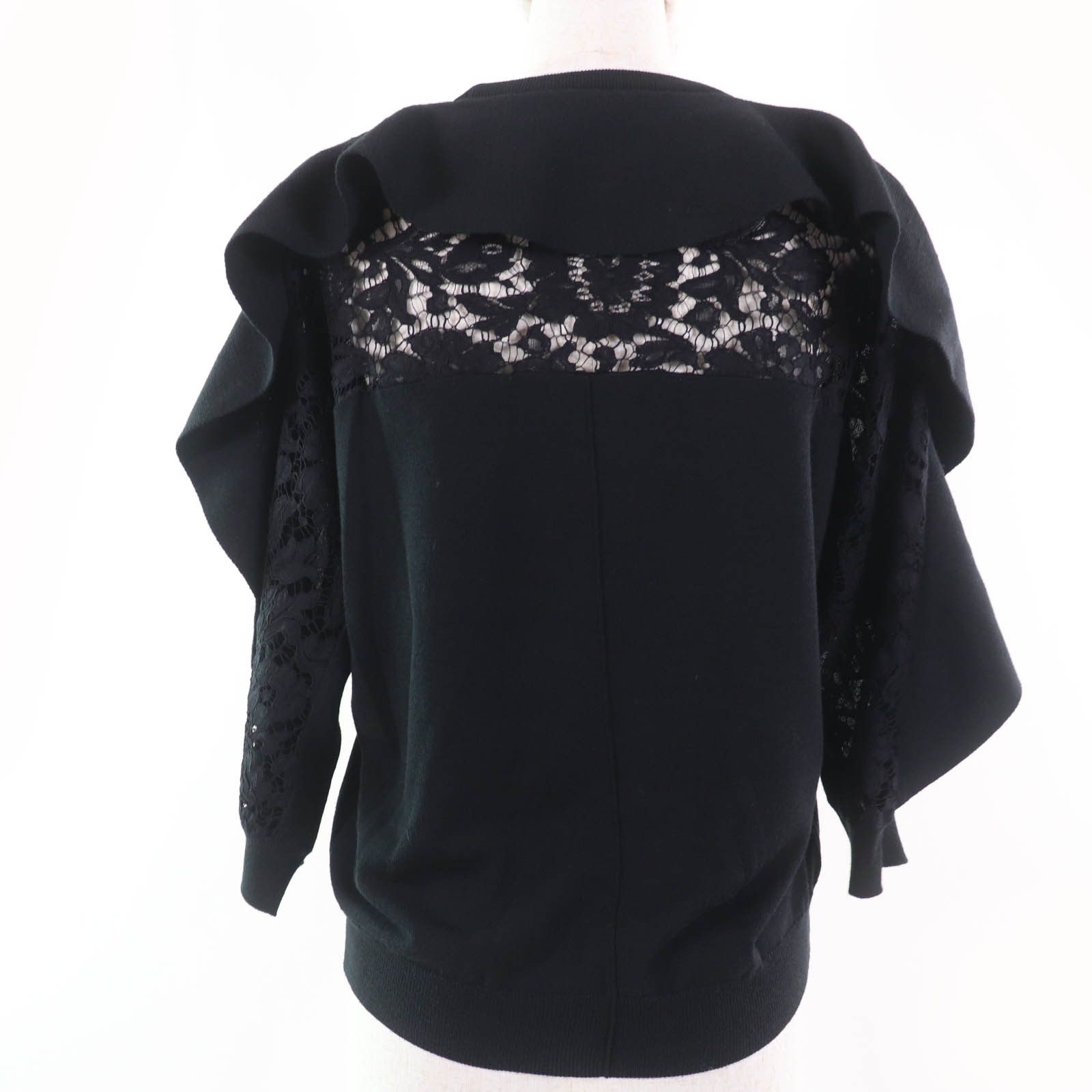 Valentino Valentino Valentino Knit Race Switching Wool Knitwear Cotton Tops QB2KC30M44A DUTY FREE for USA Size ONE SIZE - 3 Thumbnail