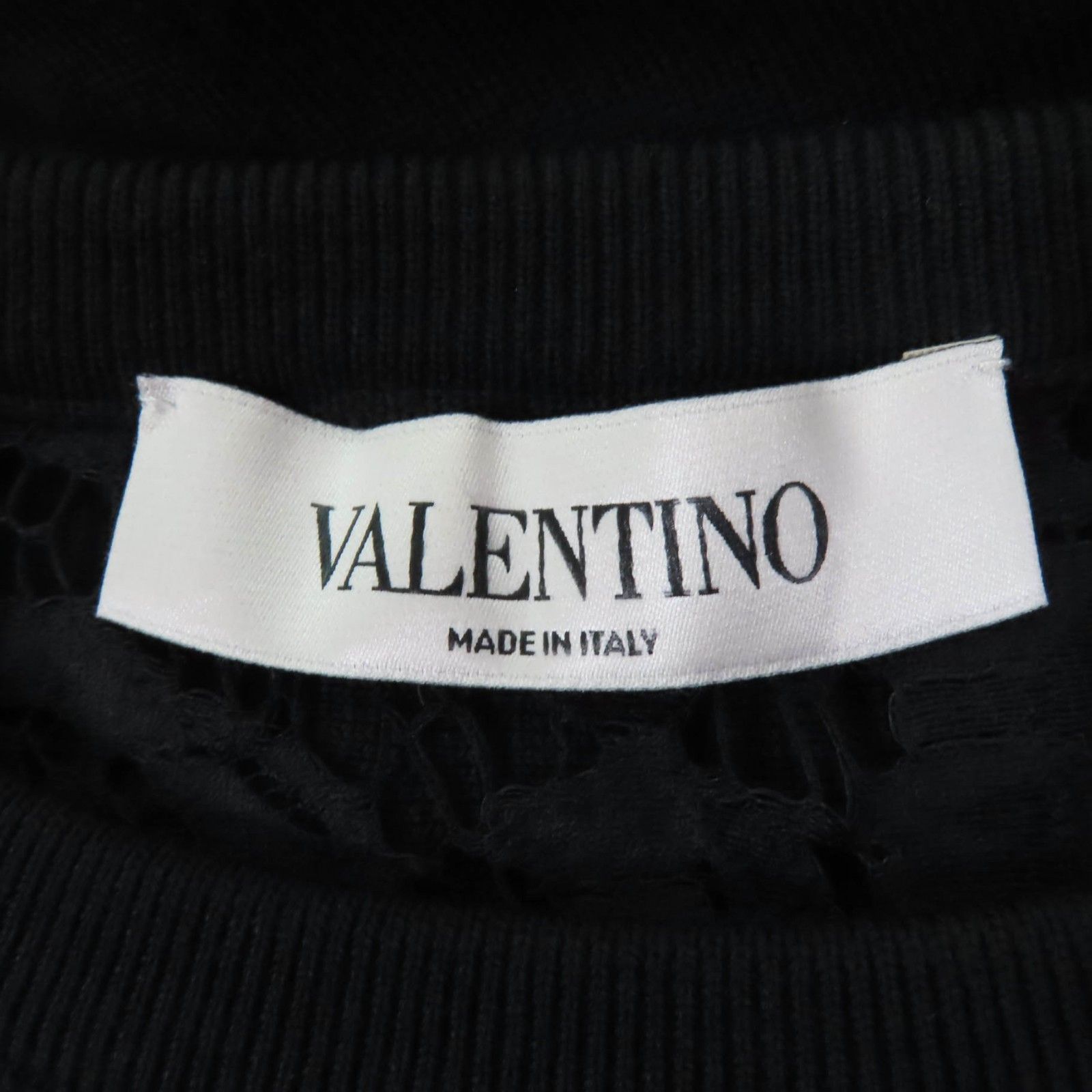 Valentino Valentino Valentino Knit Race Switching Wool Knitwear Cotton Tops QB2KC30M44A DUTY FREE for USA Size ONE SIZE - 6 Thumbnail
