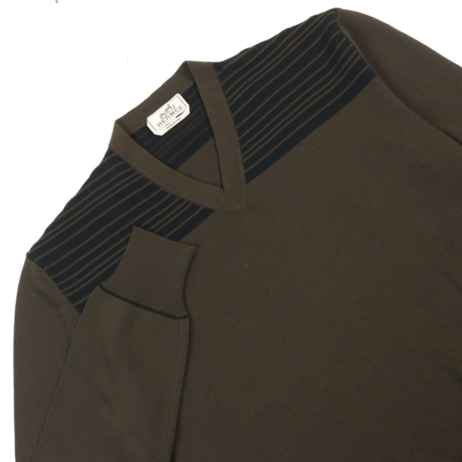Hermes Hermes Hermes Knit Wool Knitwear Cotton Tops DUTY FREE for USA Size ONE SIZE - 2 Thumbnail
