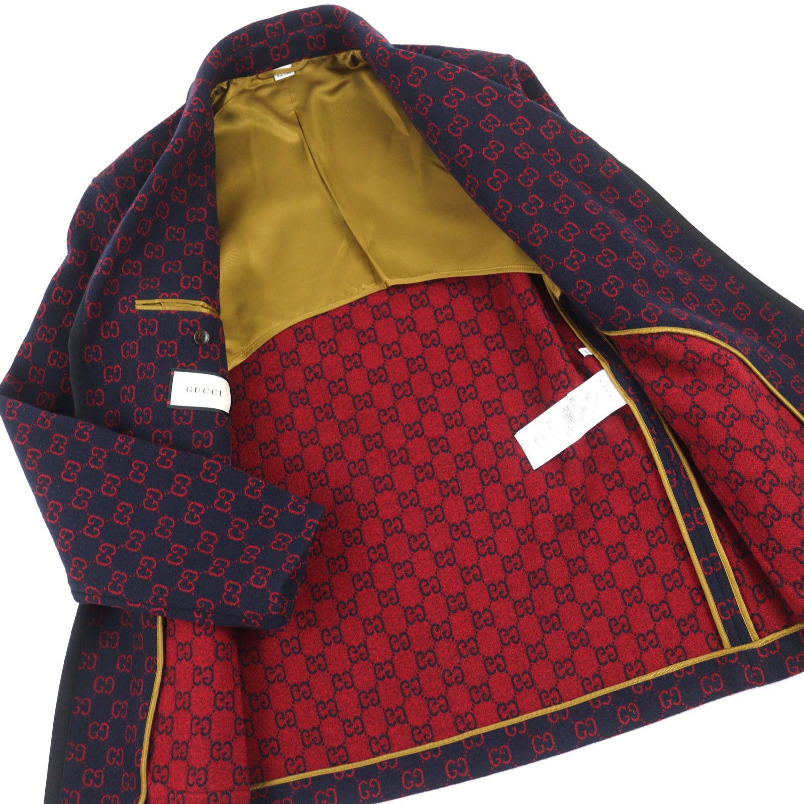 Gucci Gucci Gucci GG jacquard wool coat Others Outerwear 597911 DUTY FREE for USA Size ONE SIZE - 3 Thumbnail