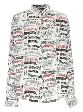 Balenciaga balenciaga diy logo print long sleeve shirt large fit Size US XS / EU 42 / 0 - 3 Thumbnail