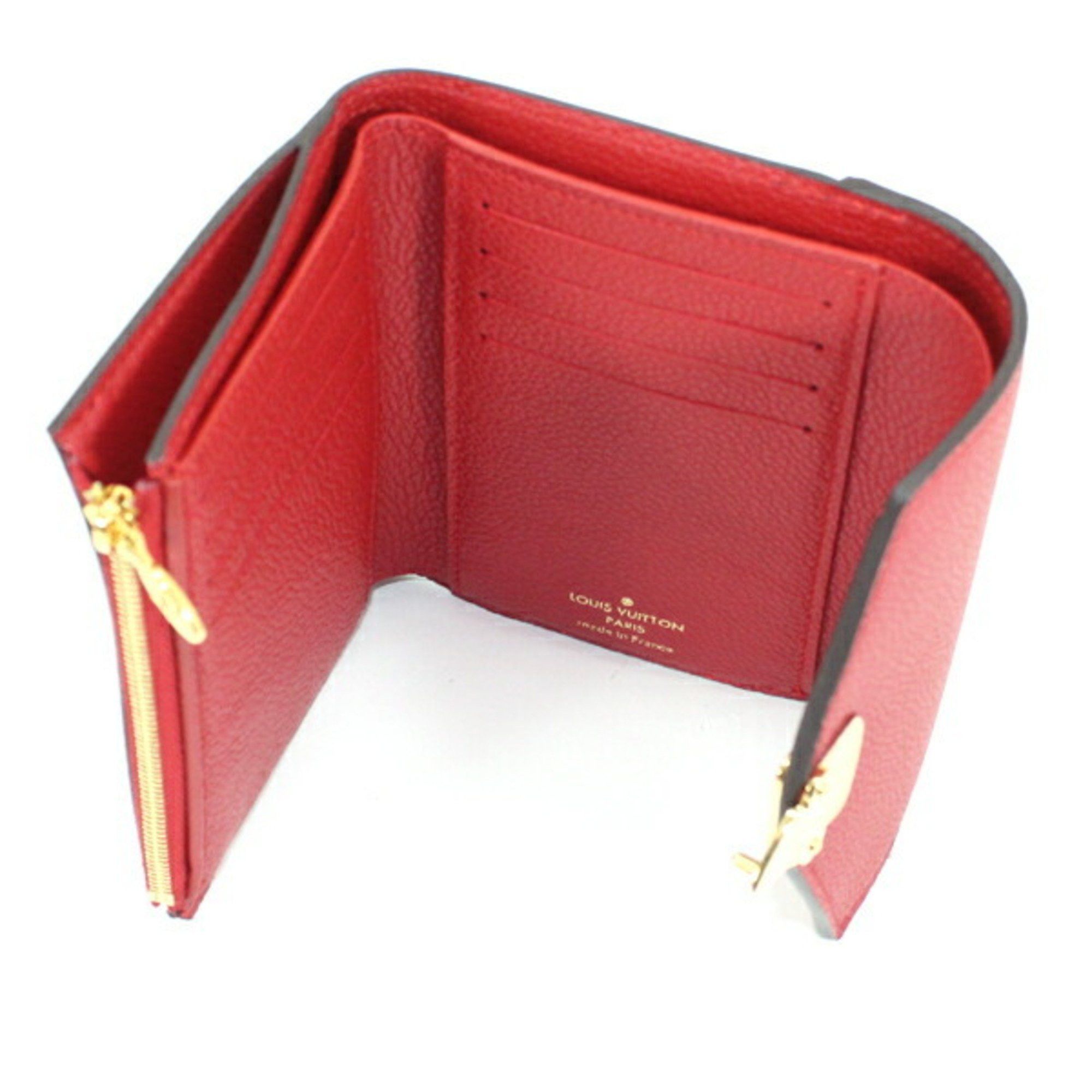 Louis Vuitton Louis Vuitton Women's Trifold Wallet, Portefeuille Pallas Compact, Monogram, Brown and Red, M67478, LOUIS VUITTON Wallet & Coin Purse, TK1780 Size ONE SIZE - 4 Thumbnail