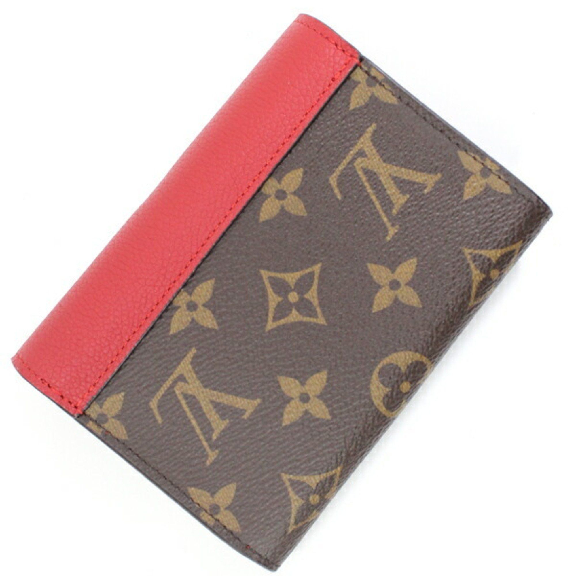 Louis Vuitton Louis Vuitton Women's Trifold Wallet, Portefeuille Pallas Compact, Monogram, Brown and Red, M67478, LOUIS VUITTON Wallet & Coin Purse, TK1780 Size ONE SIZE - 2 Thumbnail