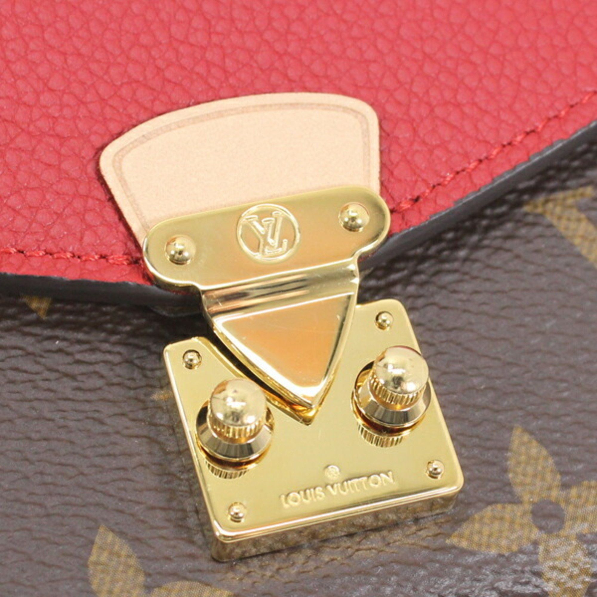 Louis Vuitton Louis Vuitton Women's Trifold Wallet, Portefeuille Pallas Compact, Monogram, Brown and Red, M67478, LOUIS VUITTON Wallet & Coin Purse, TK1780 Size ONE SIZE - 5 Thumbnail