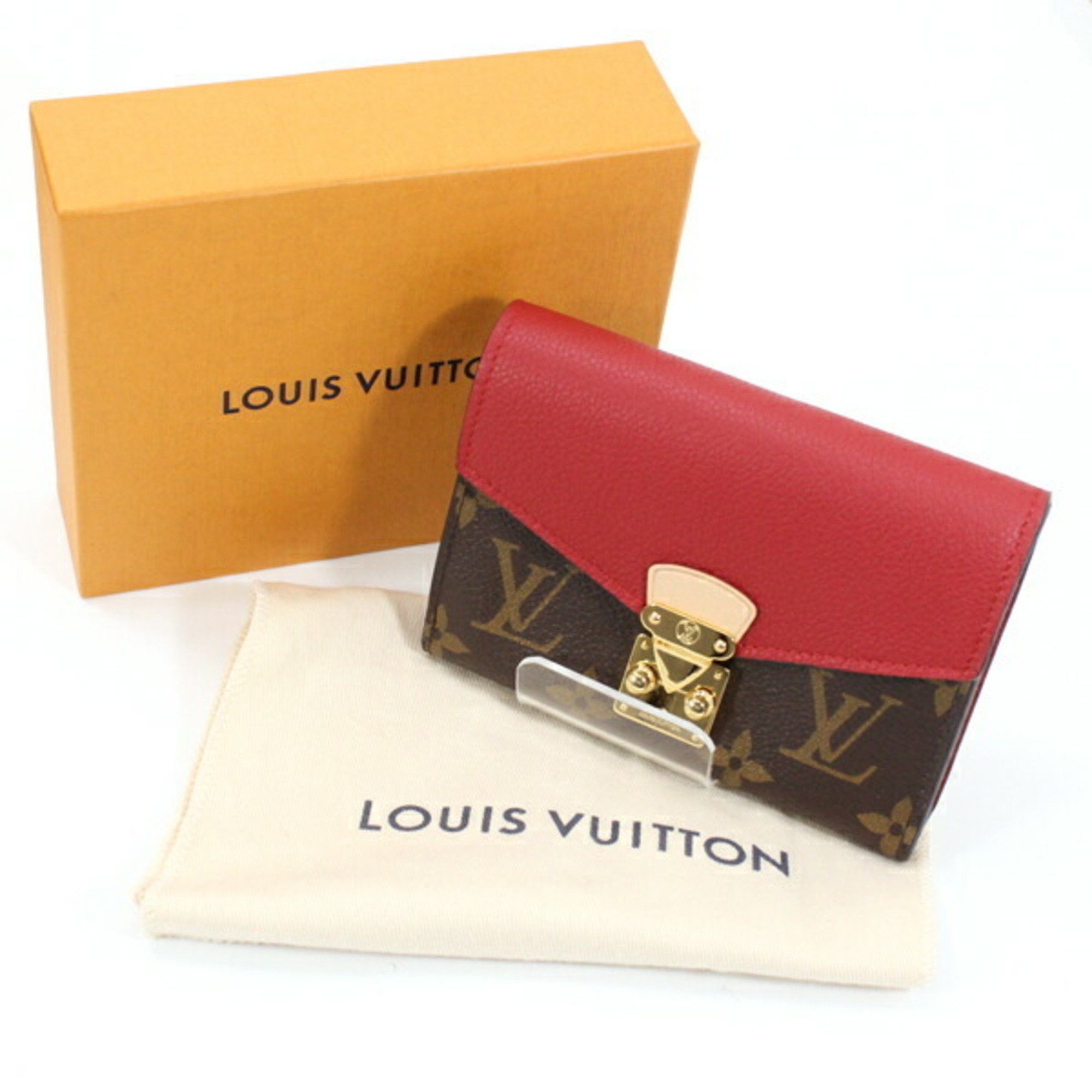 Louis Vuitton Louis Vuitton Women's Trifold Wallet, Portefeuille Pallas Compact, Monogram, Brown and Red, M67478, LOUIS VUITTON Wallet & Coin Purse, TK1780 Size ONE SIZE - 11 Thumbnail