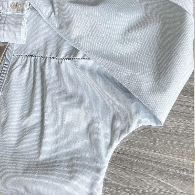 Burberry Burberry Light Blue Cotton Long Sleeve Shirt Size XS / US 0-2 / IT 36-38 - 10 Thumbnail