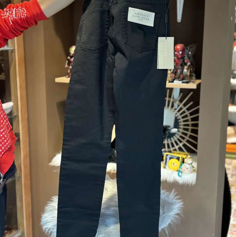 Burberry Burberry Black Cotton Casual Pants for Women Size 23" - 2 Thumbnail