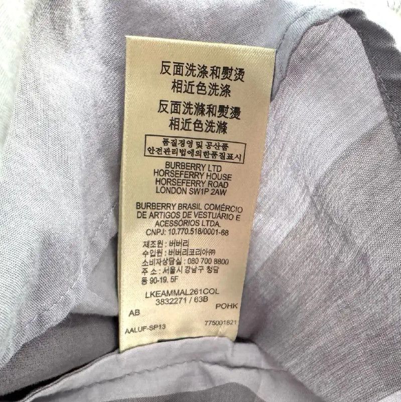 Burberry Burberry Gray Cotton Women's Shirt Size S / US 4 / IT 40 - 4 Thumbnail