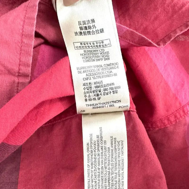 Burberry Burberry Red Cotton Women's Shirt Size XS / US 0-2 / IT 36-38 - 6 Thumbnail