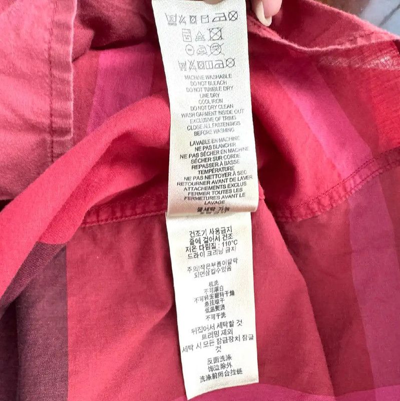 Burberry Burberry Red Cotton Women's Shirt Size XS / US 0-2 / IT 36-38 - 5 Thumbnail
