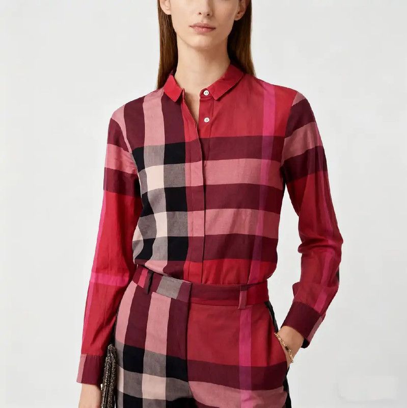 Burberry Burberry Red Cotton Women's Shirt Size XS / US 0-2 / IT 36-38 - 7 Thumbnail