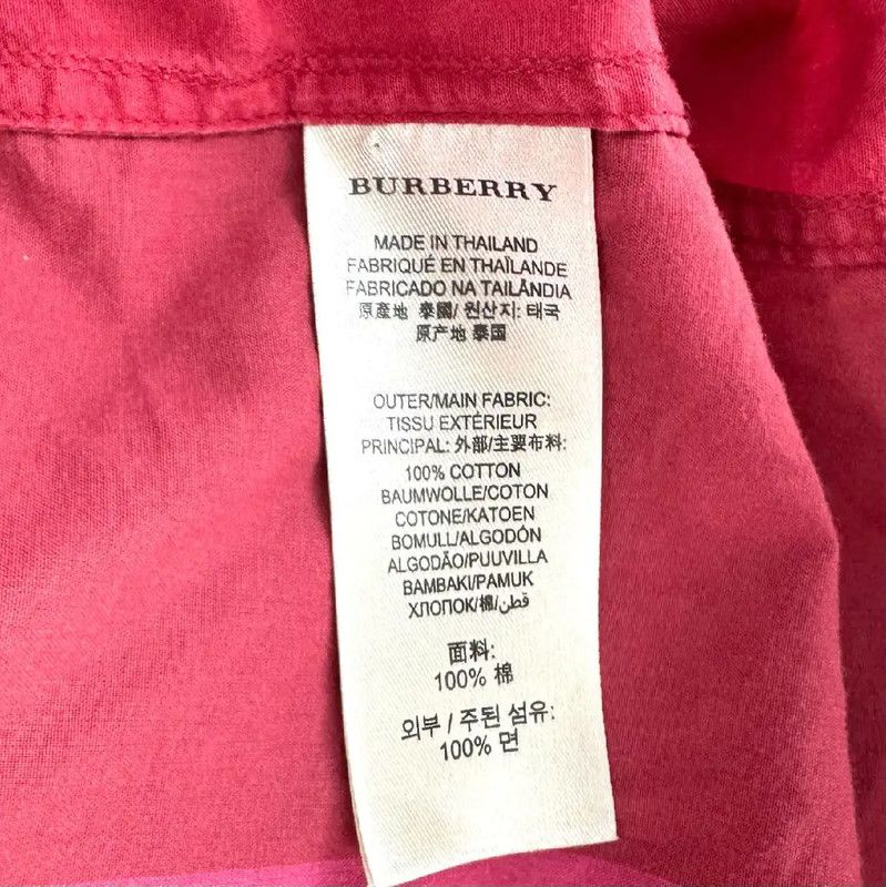 Burberry Burberry Red Cotton Women's Shirt Size XS / US 0-2 / IT 36-38 - 4 Thumbnail