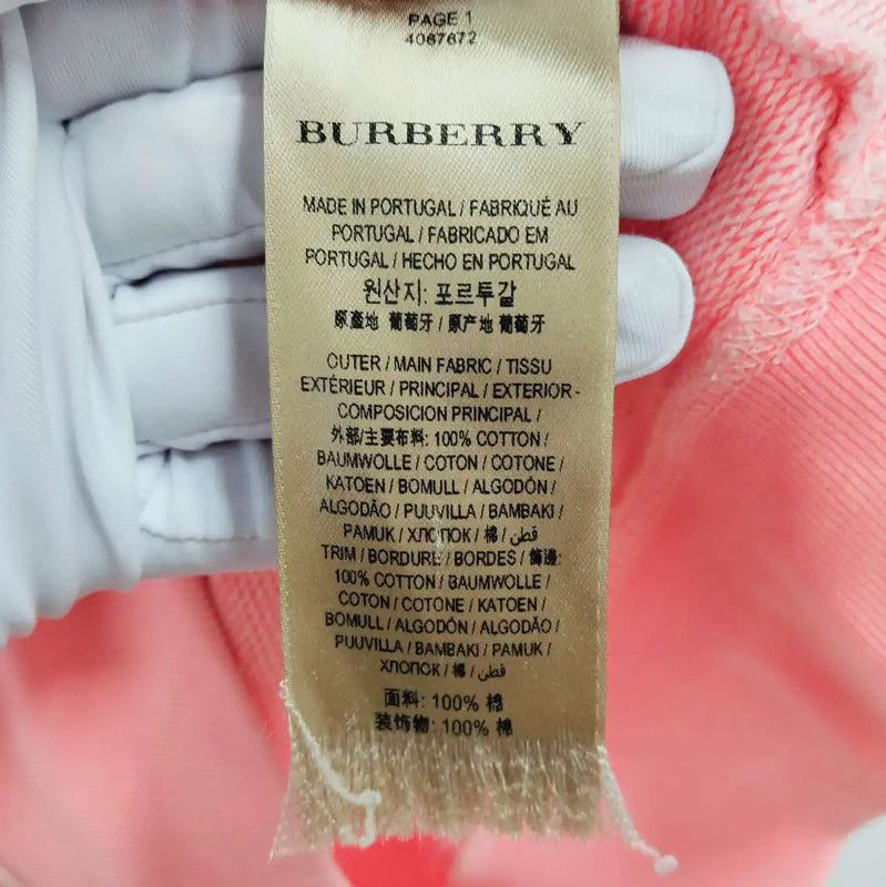 Burberry Burberry Pink Cotton Women's Sweatshirt Size S / US 4 / IT 40 - 4 Thumbnail