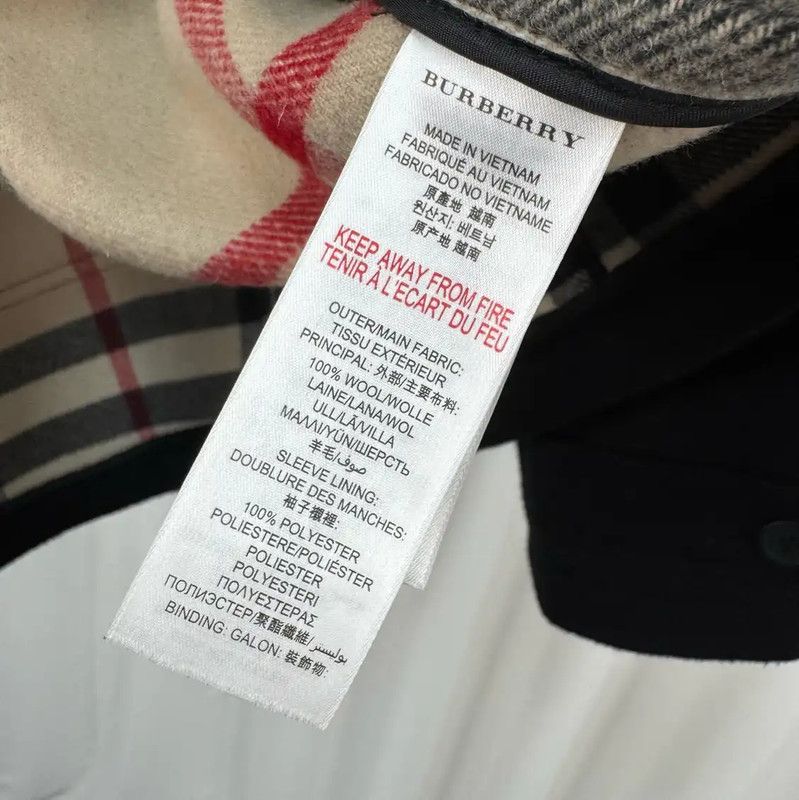 Burberry Burberry Black Wool Mid-Length Duffle Coat Size L / US 10 / IT 46 - 7 Thumbnail