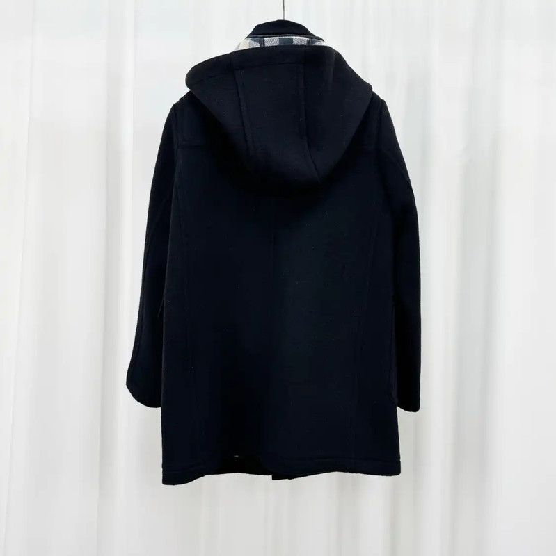 Burberry Burberry Black Wool Mid-Length Duffle Coat Size L / US 10 / IT 46 - 2 Thumbnail