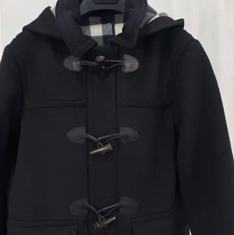 Burberry Burberry Black Wool Mid-Length Duffle Coat Size L / US 10 / IT 46 - 3 Thumbnail