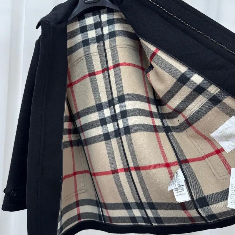 Burberry Burberry Black Wool Mid-Length Duffle Coat Size L / US 10 / IT 46 - 5 Thumbnail
