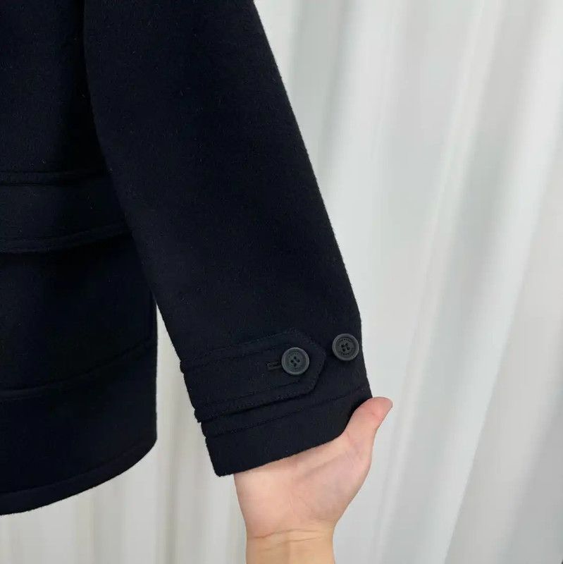Burberry Burberry Black Wool Mid-Length Duffle Coat Size L / US 10 / IT 46 - 4 Thumbnail