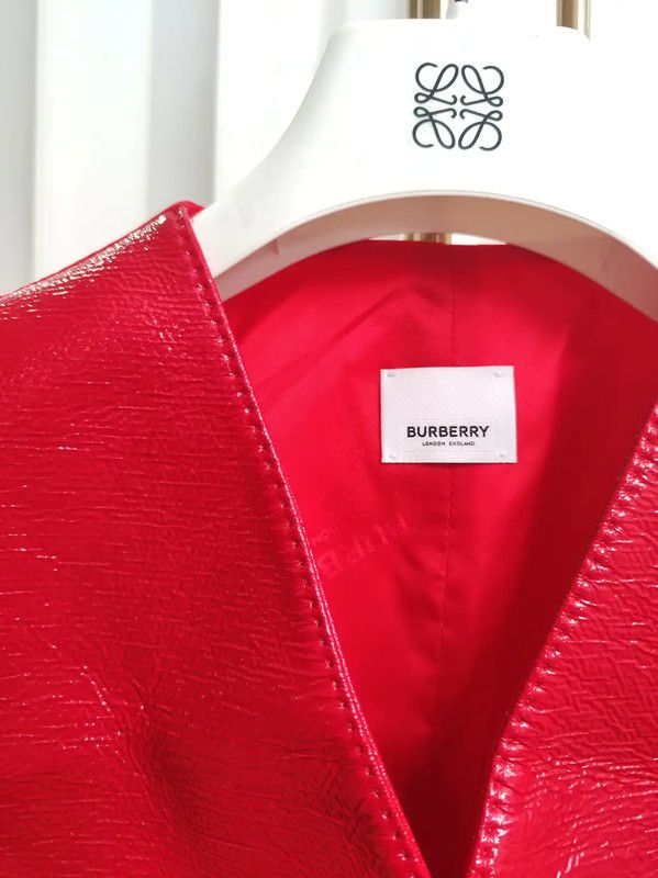 Burberry Burberry Red Jacket for Women - XS Size Size XS / US 0-2 / IT 36-38 - 3 Thumbnail