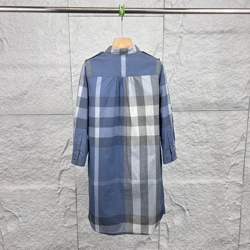 Burberry Burberry Blue Cotton Women’s Dress Size ONE SIZE - 2 Thumbnail
