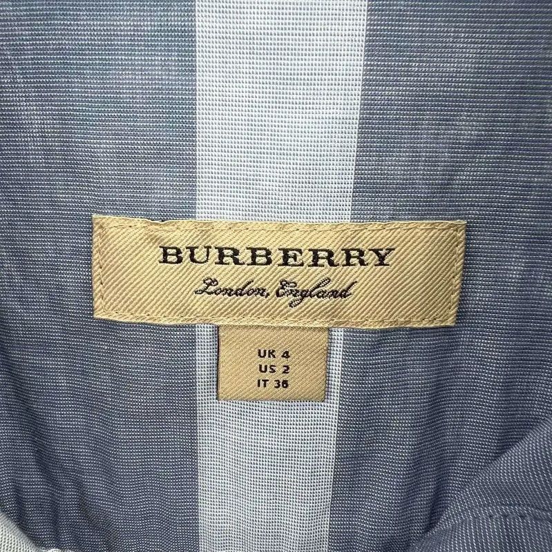 Burberry Burberry Blue Cotton Women’s Dress Size ONE SIZE - 3 Thumbnail