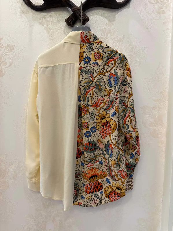 Burberry Burberry Multicolor Silk Long Sleeve Shirt Size XS / US 0-2 / IT 36-38 - 2 Thumbnail