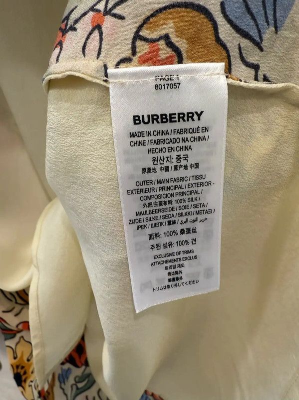 Burberry Burberry Multicolor Silk Long Sleeve Shirt Size XS / US 0-2 / IT 36-38 - 5 Thumbnail