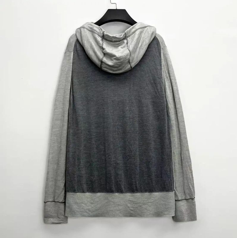 Burberry Burberry Grey Silk Blend Hoodie for Women Size M / US 6-8 / IT 42-44 - 2 Thumbnail