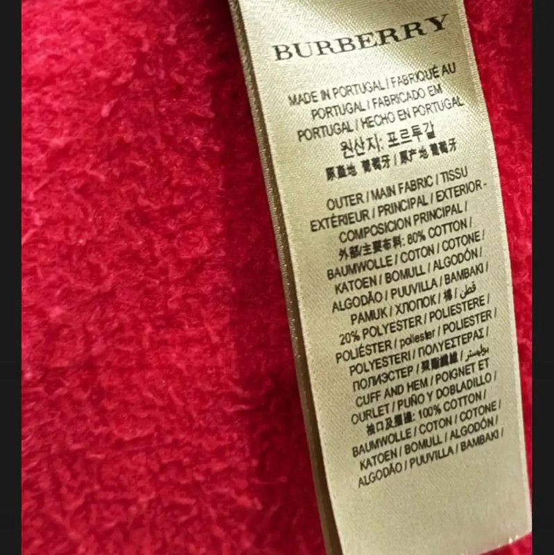 Burberry Burberry Red Cotton Women's Hoodie Size S / US 4 / IT 40 - 5 Thumbnail