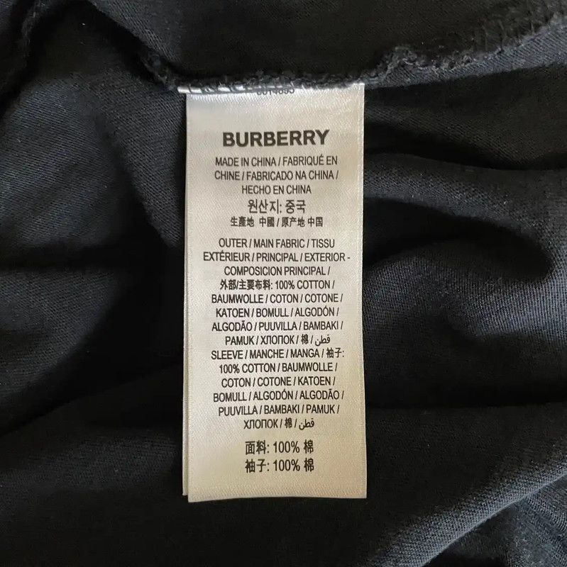 Burberry Burberry Black Women's T-Shirt with Check Sleeves Size M / US 6-8 / IT 42-44 - 4 Thumbnail