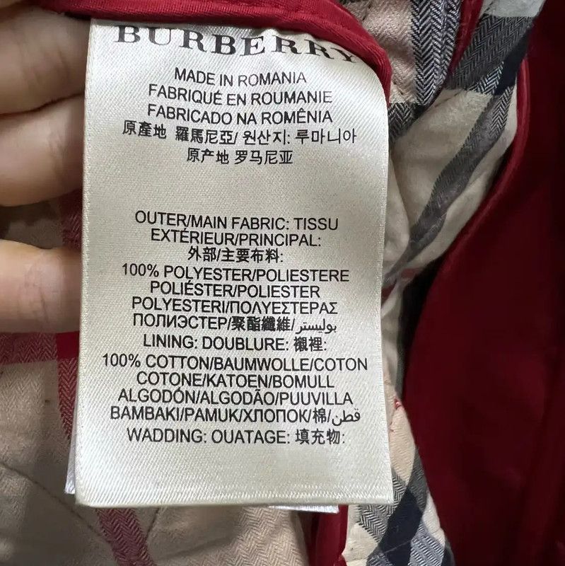 Burberry Burberry Red Cotton Women’s Jacket for Spring Size S / US 4 / IT 40 - 3 Thumbnail
