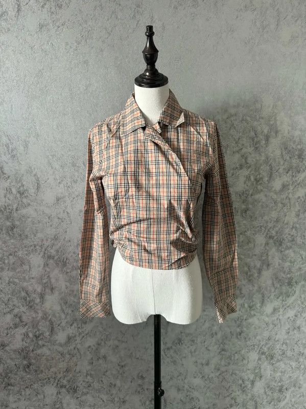 Burberry Burberry Khaki Long Sleeve Cropped Shirt Size M / US 6-8 / IT 42-44 - 4 Thumbnail
