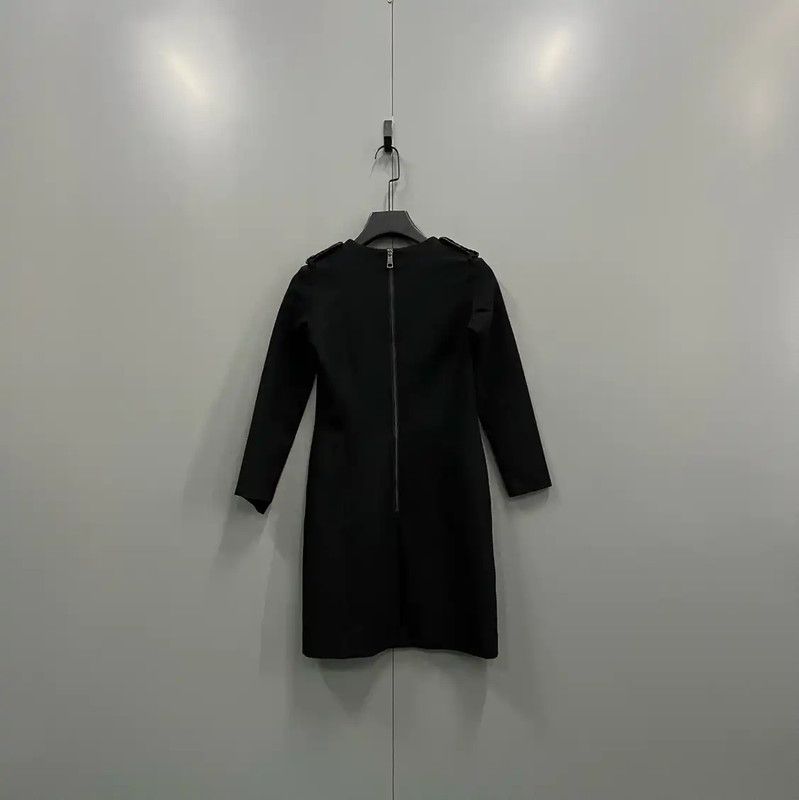 Burberry Burberry Black Cotton Long Sleeve Dress Size ONE SIZE - 2 Thumbnail