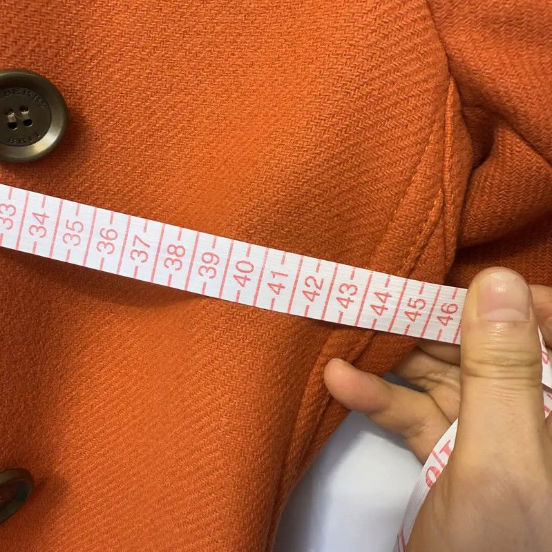 Burberry Burberry Orange Cotton Long Coat for Women Size S / US 4 / IT 40 - 8 Thumbnail