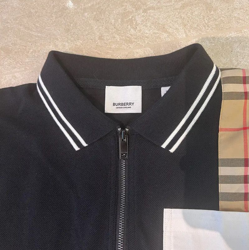 Burberry Burberry Black Cotton Women's Dress with Plaid Detail Size L / US 10 / IT 46 - 4 Thumbnail