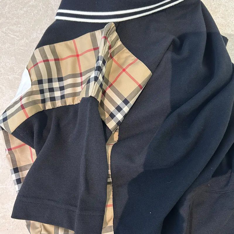 Burberry Burberry Black Cotton Women's Dress with Plaid Detail Size L / US 10 / IT 46 - 3 Thumbnail