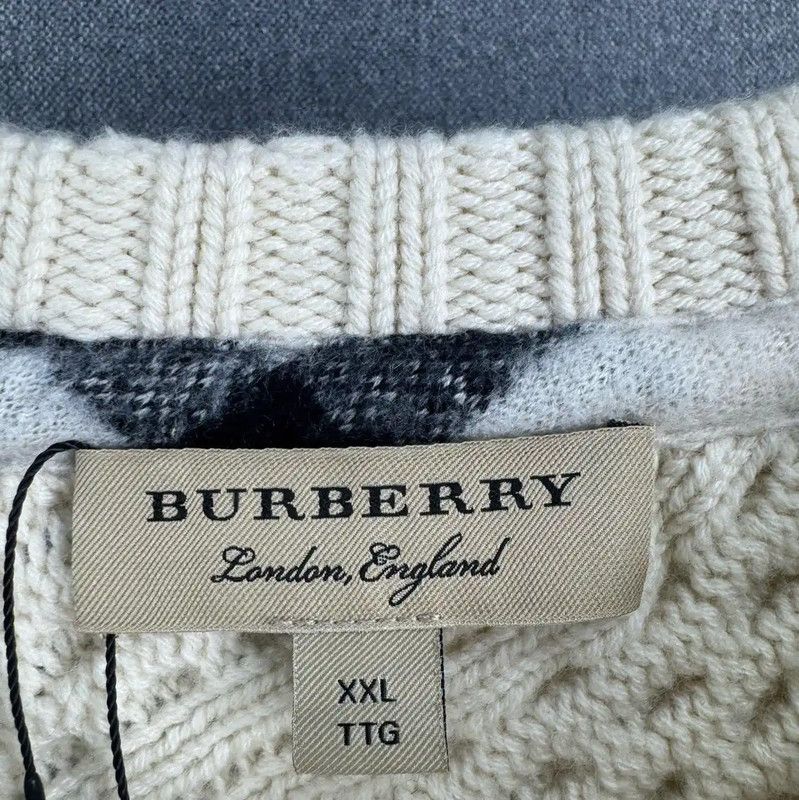 Burberry Burberry Women's Knit Sweater in Ivory Size XXL / US 16-18 / IT 52-54 - 3 Thumbnail